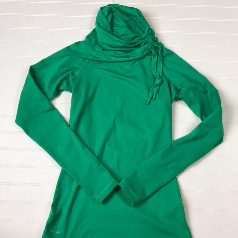 Nike Pro turtle neck women’s small S green